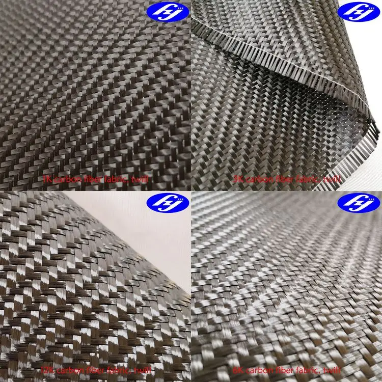 1K/3K/6K/12K twill carbon fiber fabric/cloth