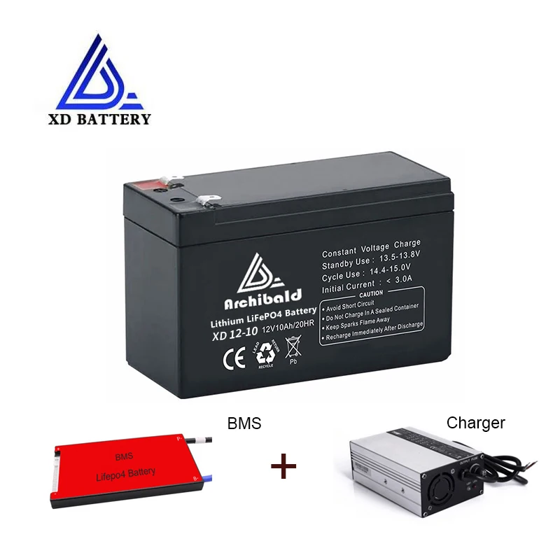 lithium ion batteries Cheap price solar LiFePO4 lithium battery 12v 10ah for CCTV Camera electric sprayer