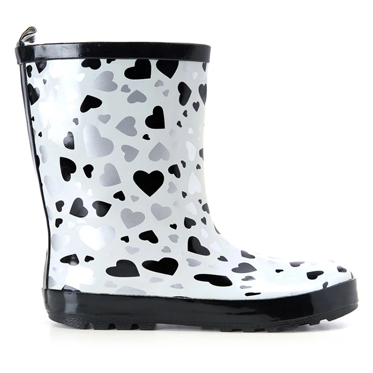 womens extended calf print rubber boots wellington welly boots
