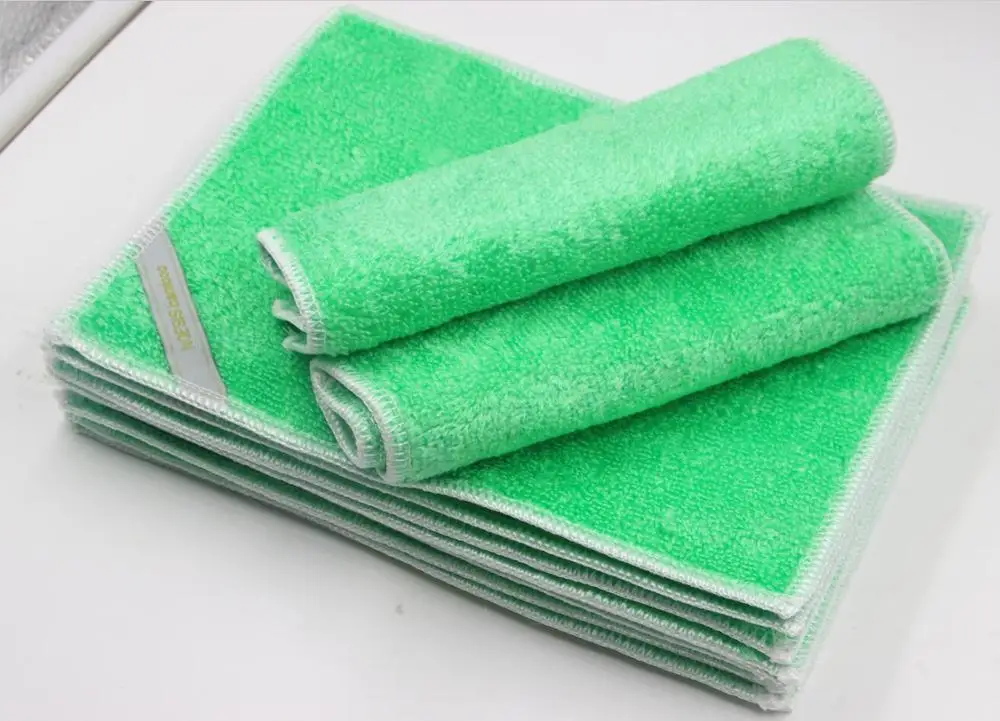 Colorful Different Types Kitchen Accessories Bamboo Fiber Dish Cleaning Wipe Cloths