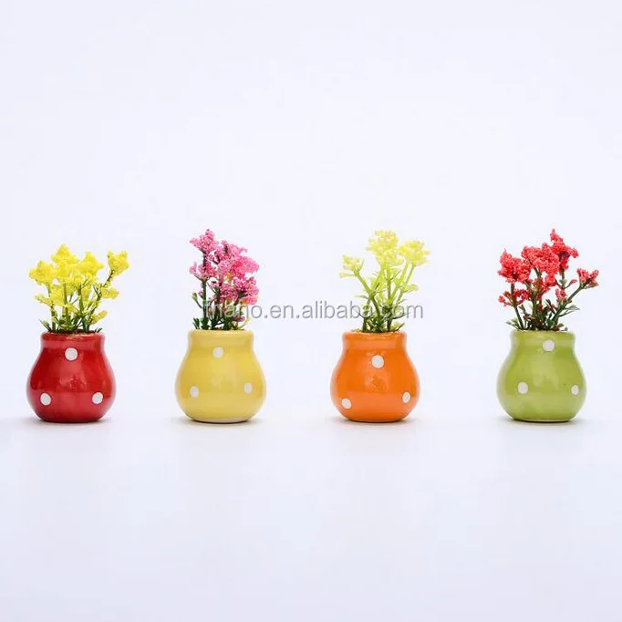 Creative ceramic flower pot mini artificial decorative plants for living room