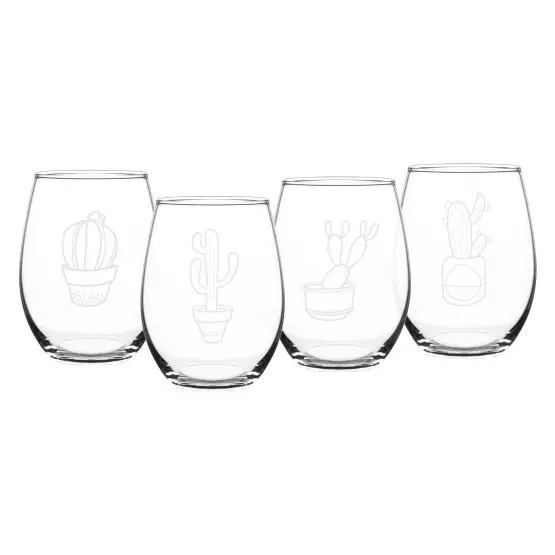 
Cactus Stemless Wine Glass 21 oz 