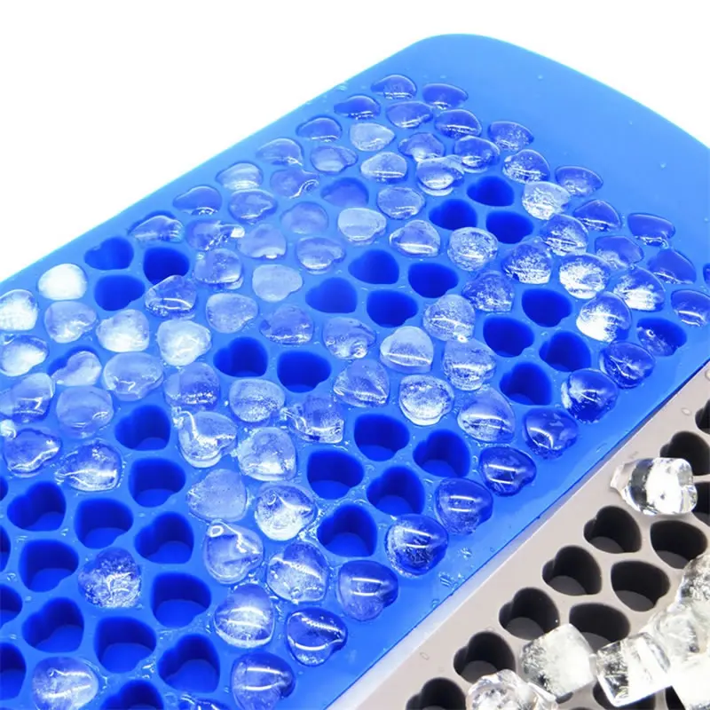 BPA Free Silicone Ice Cube Mold 150 Mini Heart Shape Ice Cube Tray Frozen Cube