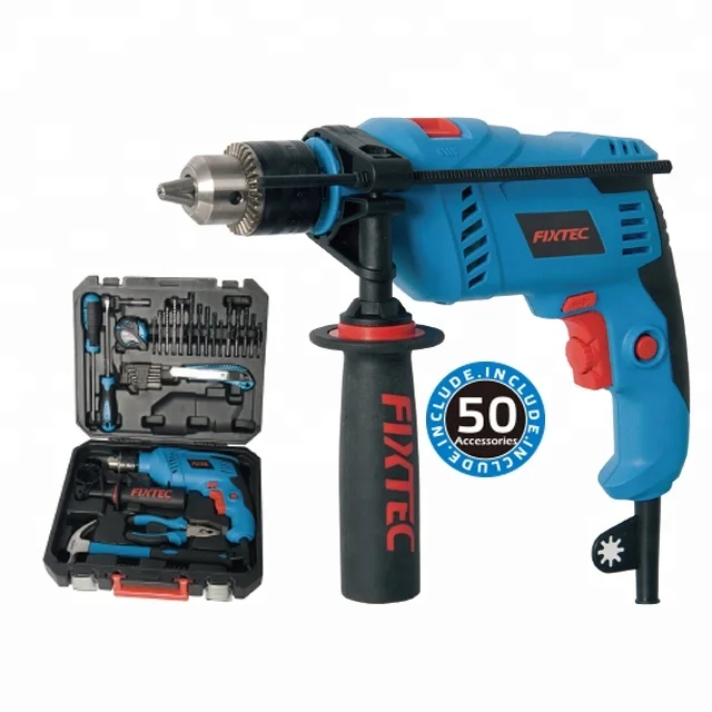 Ударная дрель FIXTEC 600 Вт набор из 50 шт. для дома