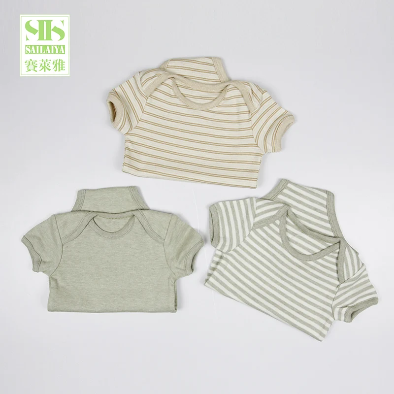 
wholesaleSIIS high quality low price short sleeve organic romper baby bodysuit clothes 