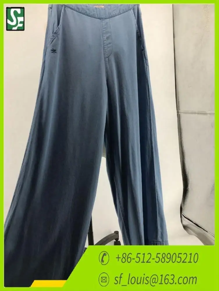 100% Тенсел оптовая продажа женские джинсы женские широкие штанины