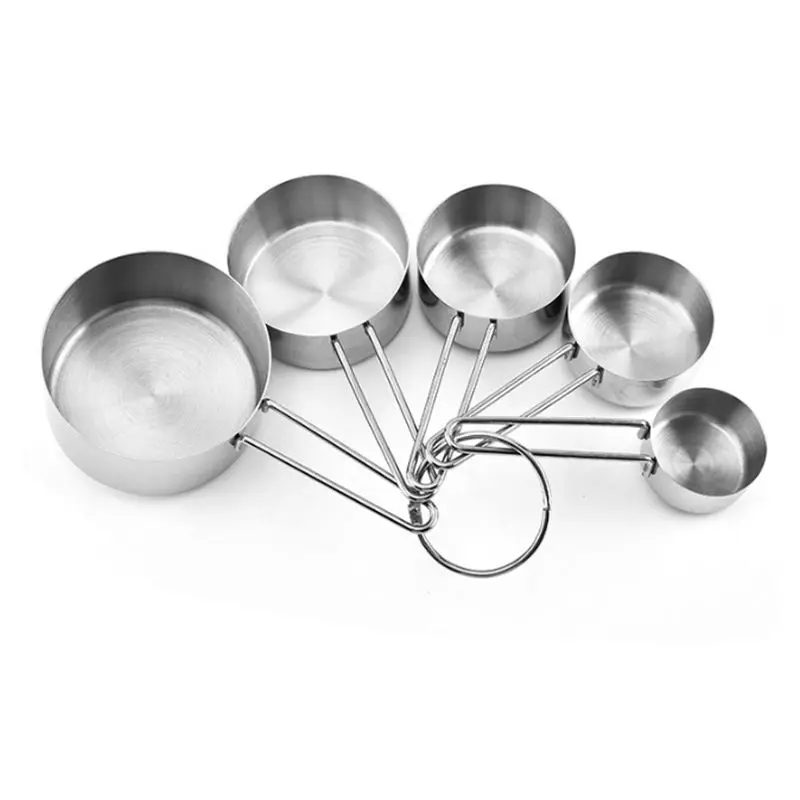 Lixsun High Quality 4PCS Rose Gold Measuring Spoon And Cup Set With Stainless Steel  Handle For Baking Tools