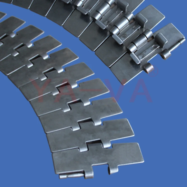 SS 881 Steel Slat Chain Side Flexing Conveyor Chain