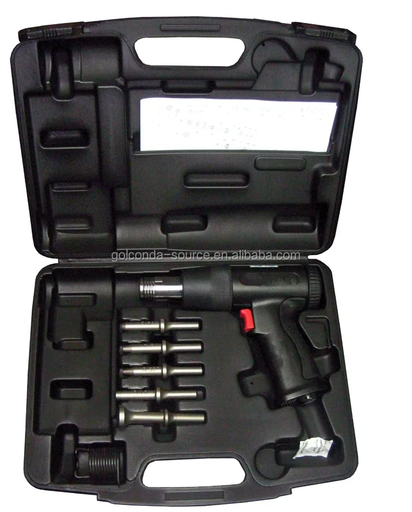 2X INDUSTRIAL AIR RIVETING HAMMER KIT (SHOCK REDUCED) (57.2 MM) (12.7/14.3 MM) (GS-0805-GC/GD)