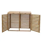 OS005 Large wholesale  outdoor garden wooden double garbage bin