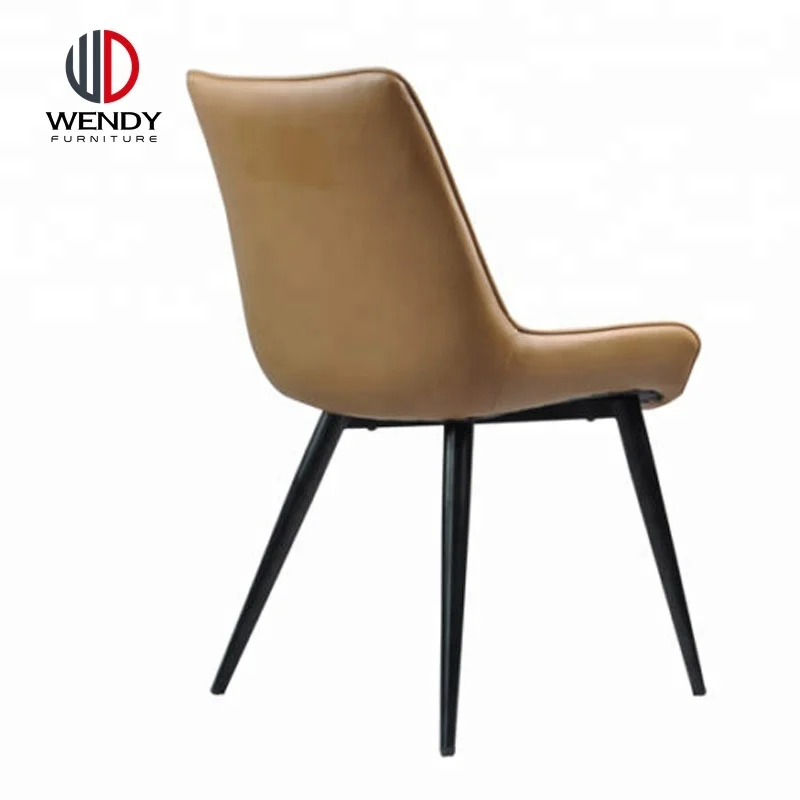 popular design hotsale pu leather dining chair with metal legs