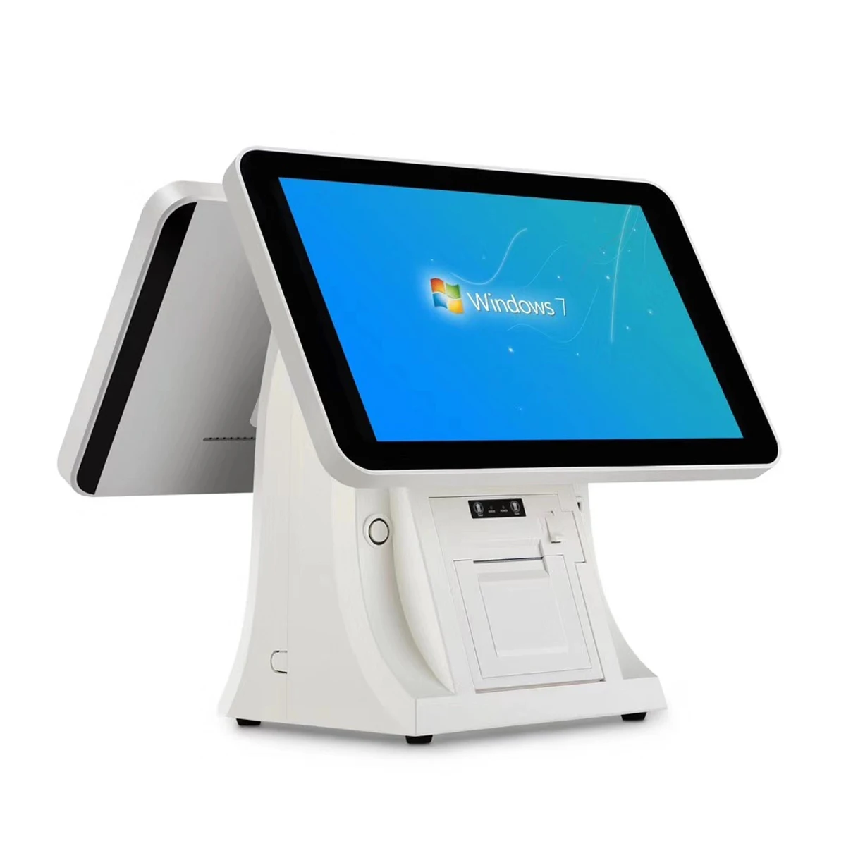 Newest LCD Display 15 inch Dual Restaurant Retail Touch Screen POS System with SSD32GB for Supermarket