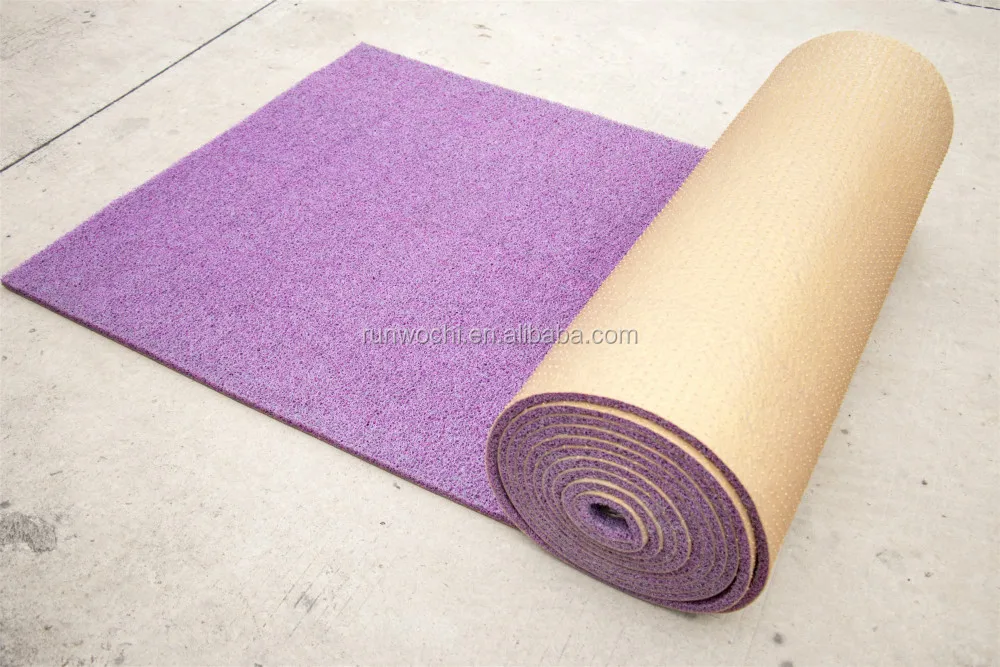 eco-friendly anti-slip pvc coil car mats with double color