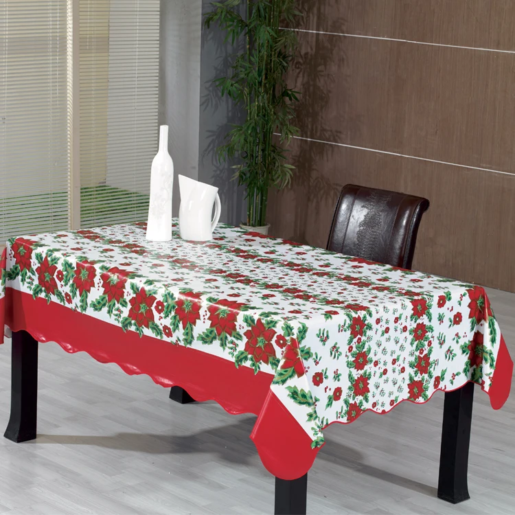 Wholesale Christmas Pvc Printed Dining Restaurant Tablecloths, Tablecloth Restaurant Linen