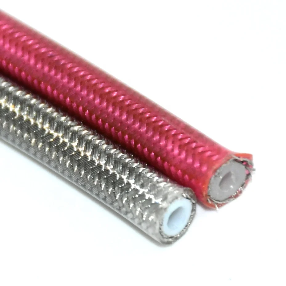 Custom an3 3.2mm 1/8' 7.5mm universal motorcycle stainless steel braided ptfe clutch brake cable tube line fuel hose