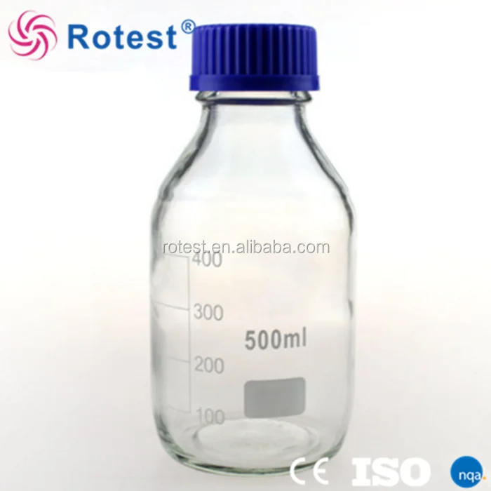 500ml Laboratory Clear and Amber Glass Reagent Bottle