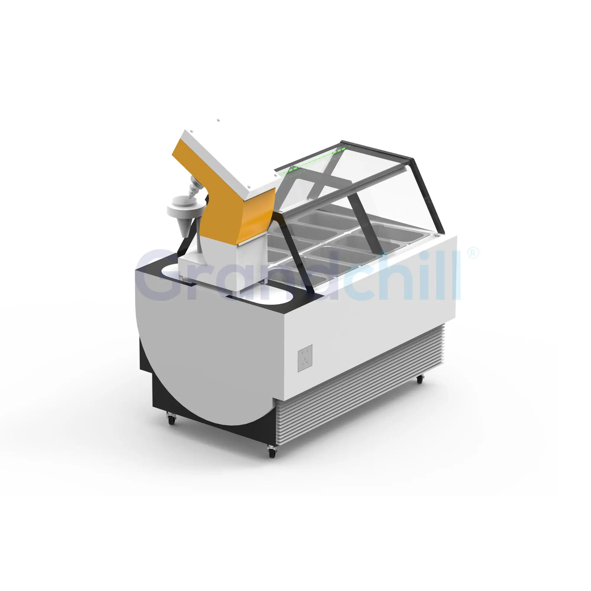 GC-IDA10 10 Pans Gelato Ice Cream and Fruit Display Counter Freezer