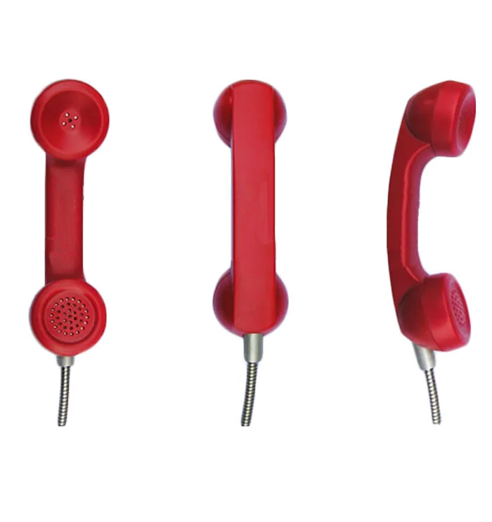 outdoor public telephone handset for cell phones with 3.5mm audio jack