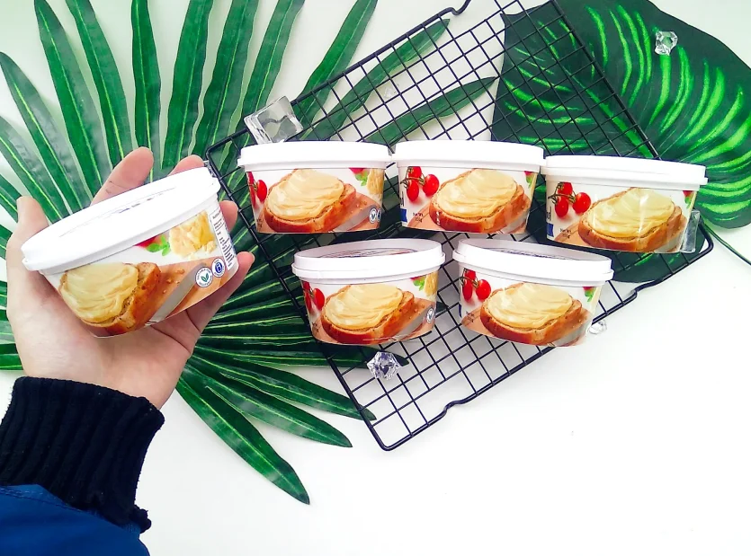 Clear food packaging plastic bucket for 1kg honey