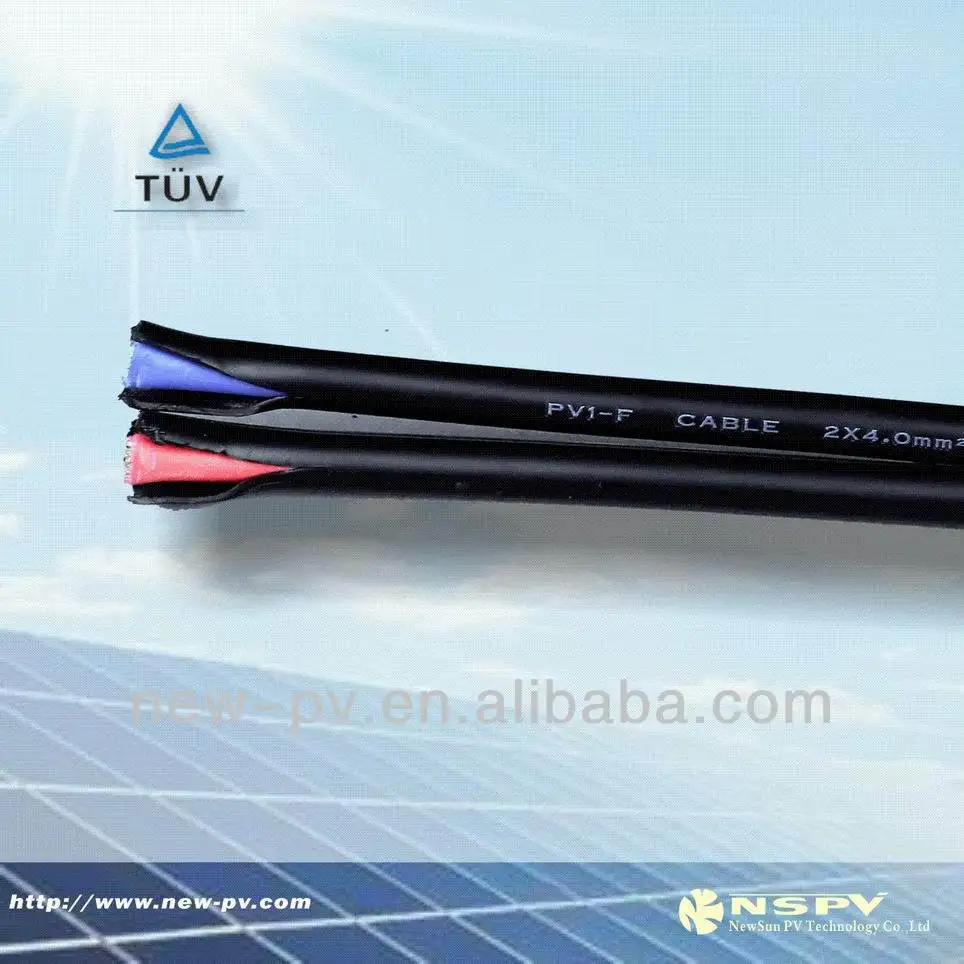 ту доступ фотоэлектрических 2.5mm 2,4mm 2,6.0mm2 две/двойной ядер солнечный кабель, используемый для soalr мощности системы
