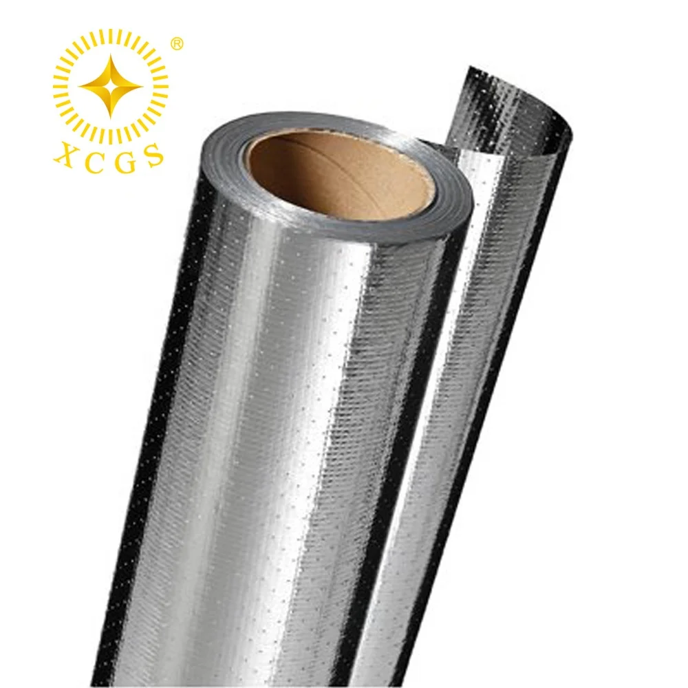 Single /Double Side Aluminum Foil Woven Cloth thermal insulation Reflective Radiant Barrier Woven Fabric