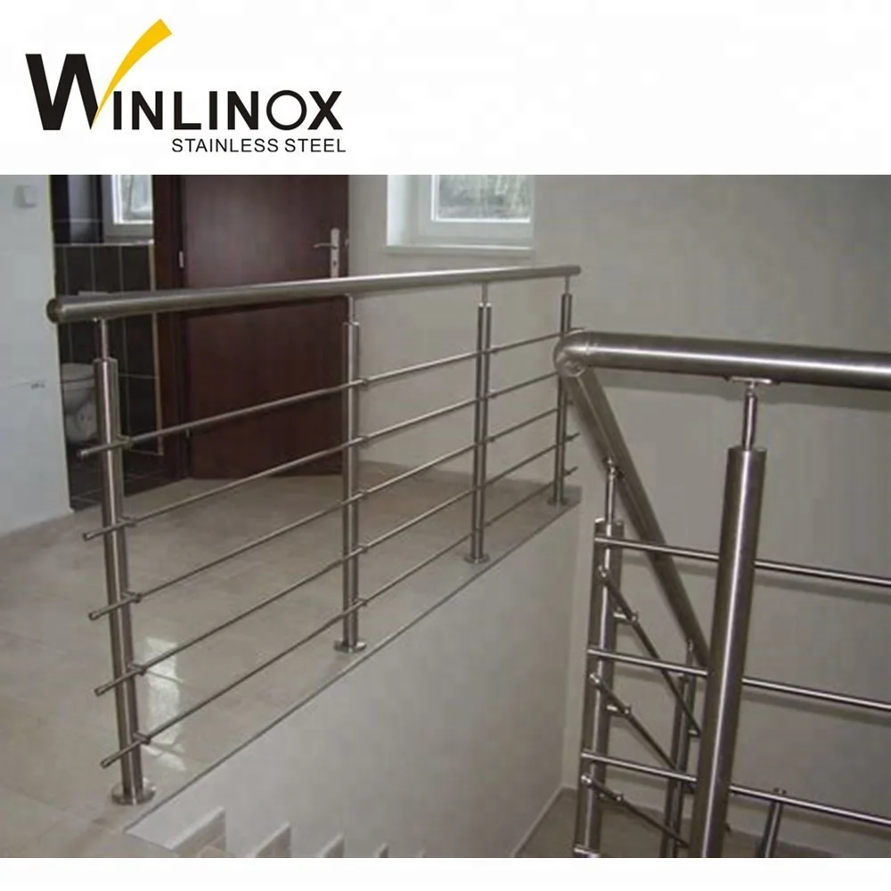 Modern Balcony Terrace Stair Staircase Front Porch Stainless Steel Glass Pipe Cable Railing Design Photos