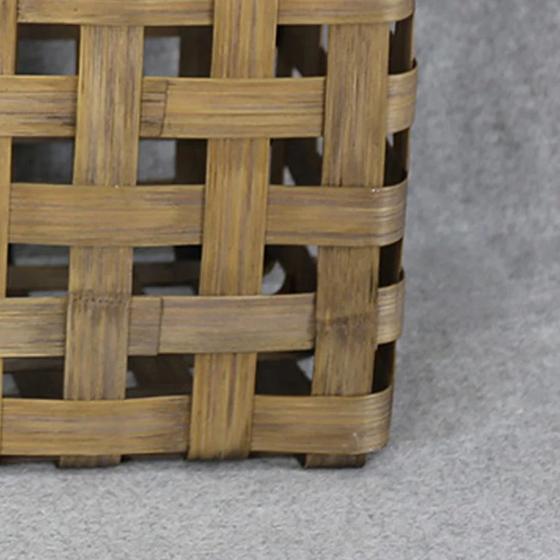
Unique hand made square empty fruit vegetable weaving bamboo basket 