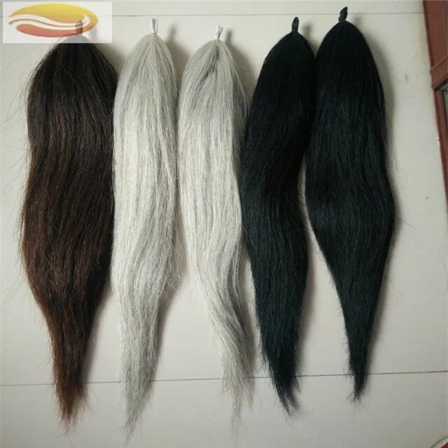 
Best Price Natural White False Horse Tail Hair For Sale 