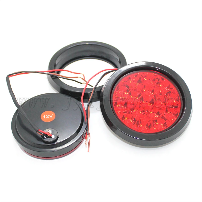NEW Truck Trailer 16 LED Round Reflector Rear Tail Brake Stop Marker Light Indicator