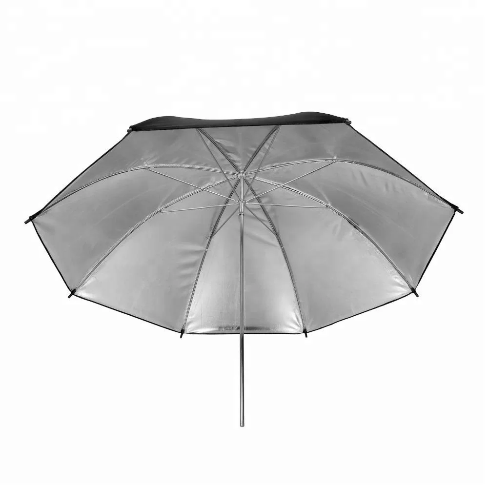 Professional 43 inch Black and Silver Reflector Umbrella for Photo & Video Shooting Studio Flash Light