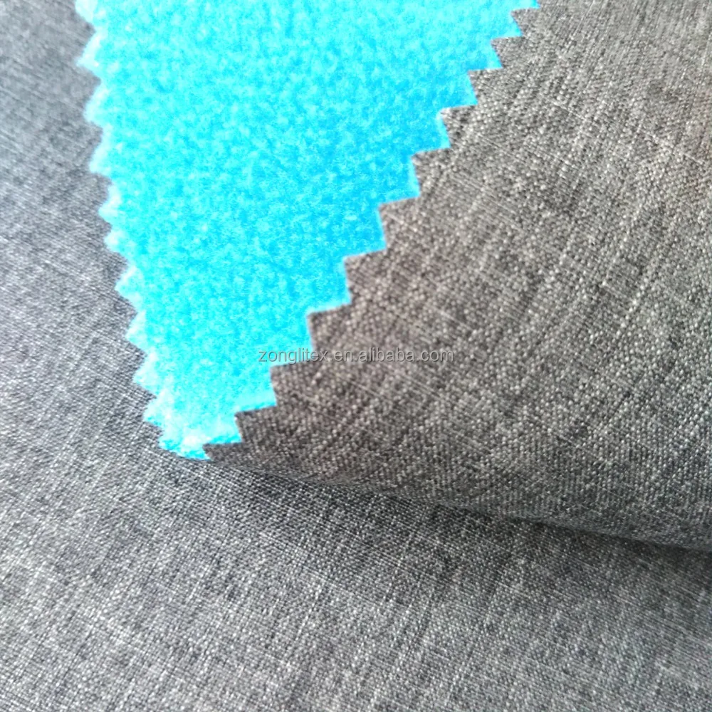 3-layer breathable and waterproof softshell fabric polar fleece bonded