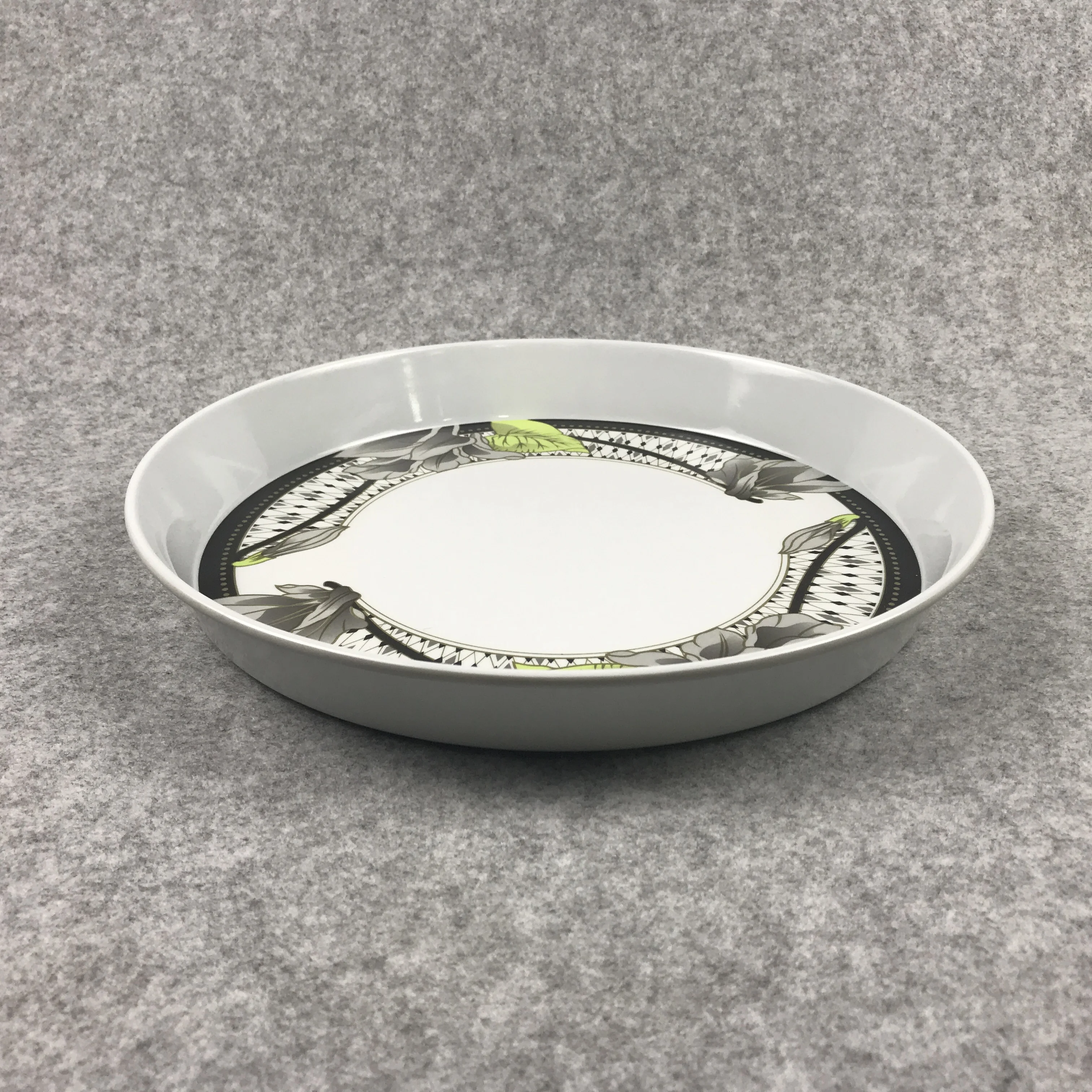 35 cm plastic melamine food round serving tray