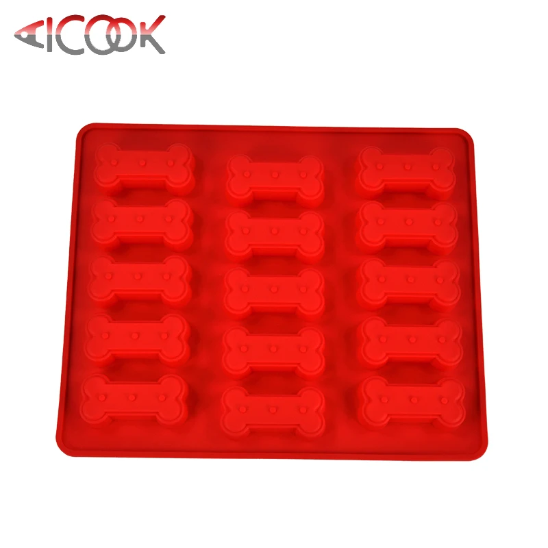 100% Food grade silicone small size dog bones shape cookie bake pan pet paws shape biscuit molds