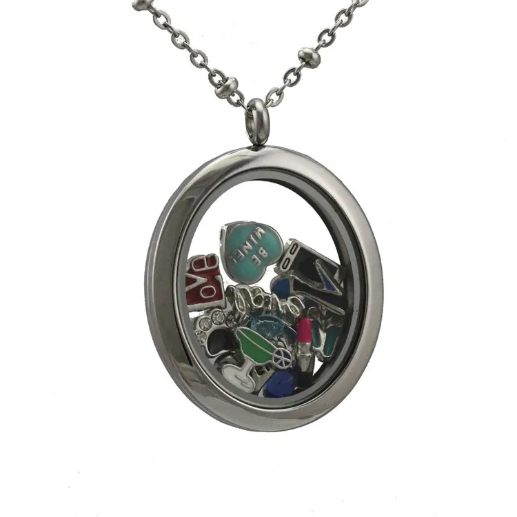 high quality oval shape gold locket designs for girls dubai gold jewelry stainless steel floating locket pendant