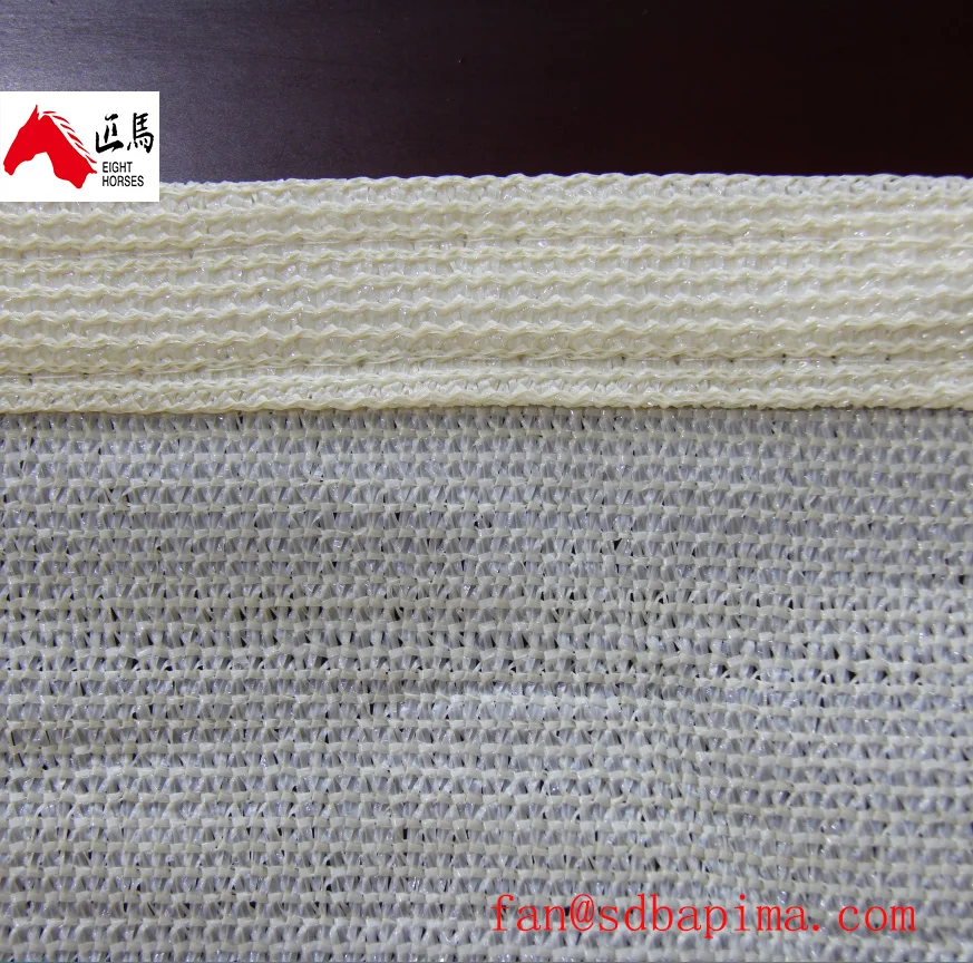 Supplier Cream color Flat wire 180GSM 100% Virgin HDPE add uv stabilized sun shade sail net