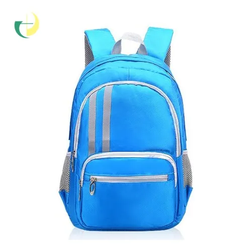 Высокое качество нейлоновая ткань небесно-голубой цвет школьные рюкзаки со светоотражающими полосками