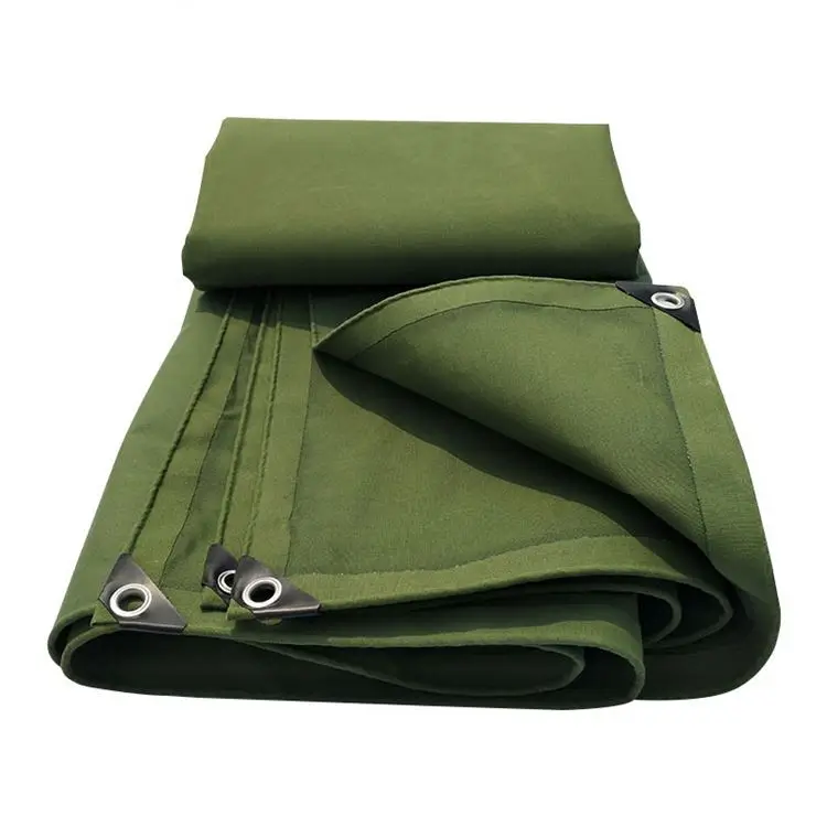 
China Factory Double Waterproof Shade Tarp Organic Silicon Tarpaulin Canvas 