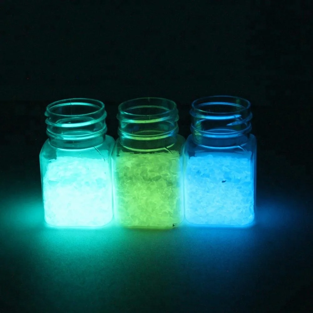 synthetic resin glow in the dark stones glow in the dark sand / luminous stones for paving and decoration