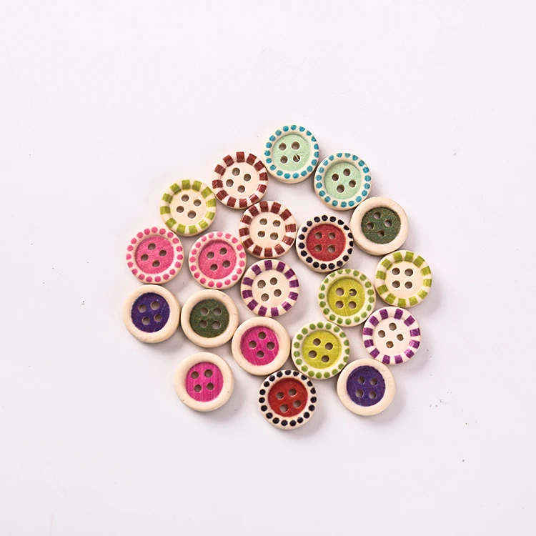 Laser Engraving Black Wooden Button For Clothes