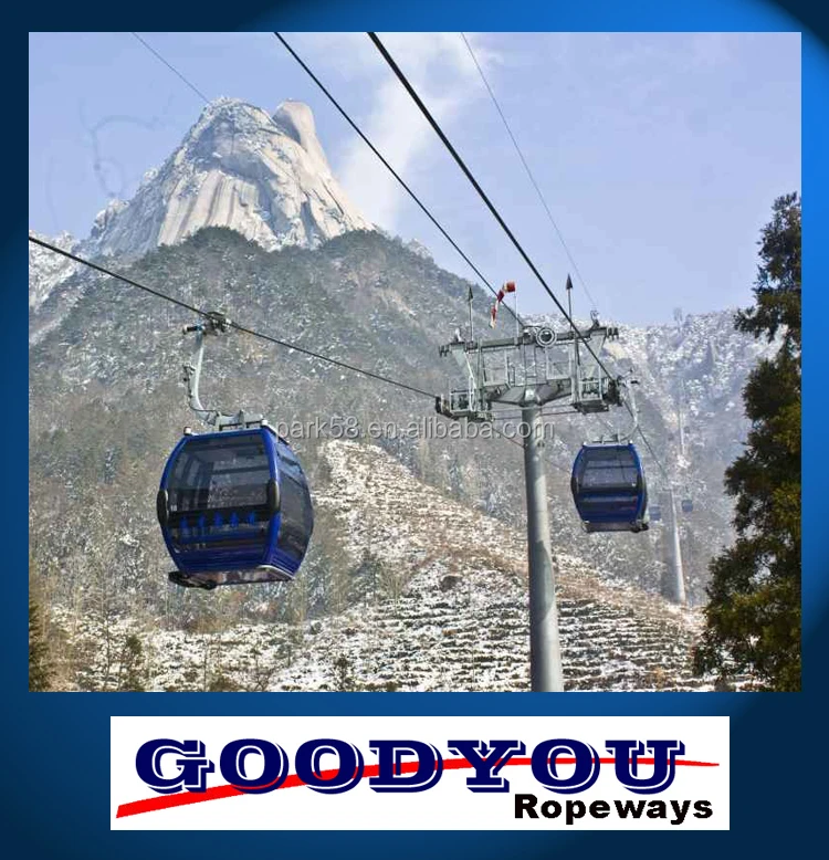 HIGH ALTITUDE Detachable Gondola passenger cable car Ropeways manufacturers