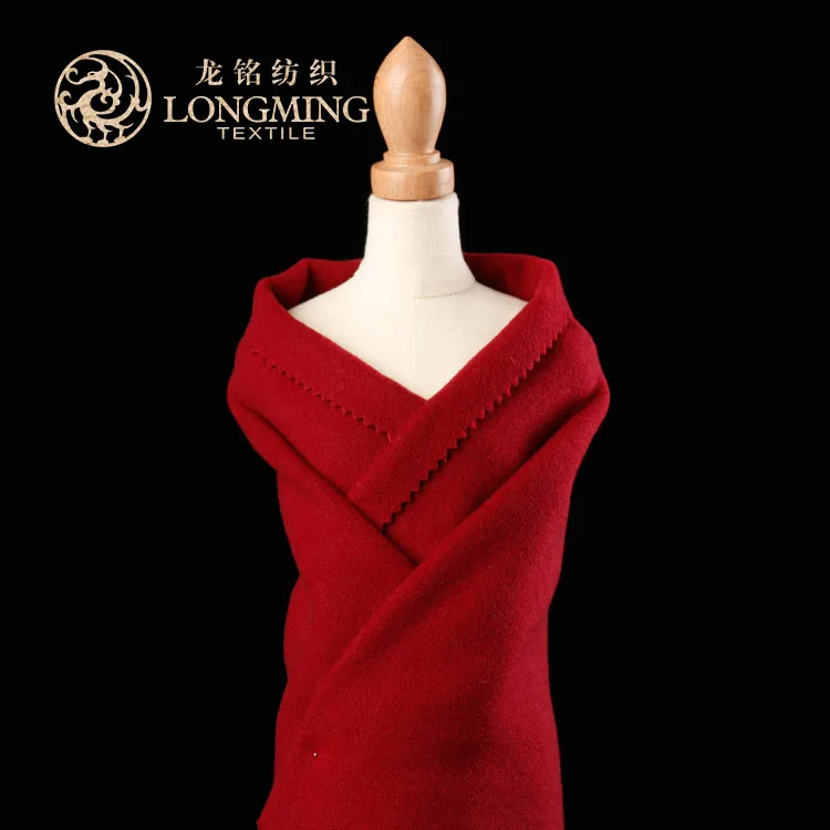 Chinese Textile factory price woven red 100% polyester suit fabric for women coats
