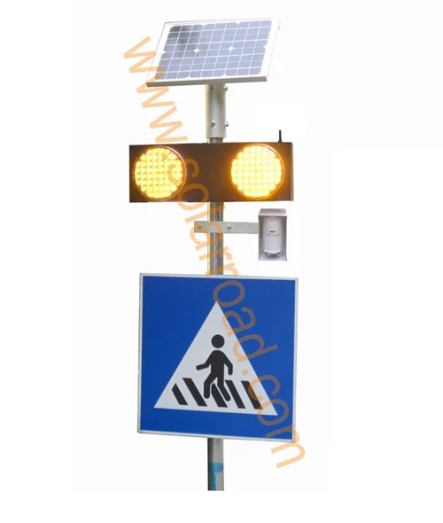 Solar Traffic Warning Sign Solar Pedestrian Crossing Warning Light