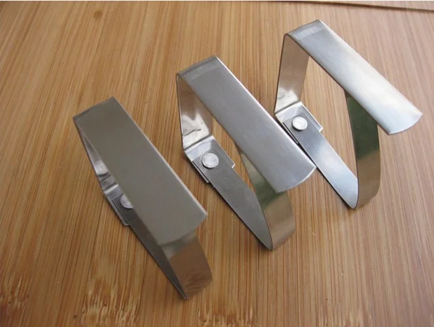 
Custom tablecloth stainless steel decking clips metal tablecloth clamp 