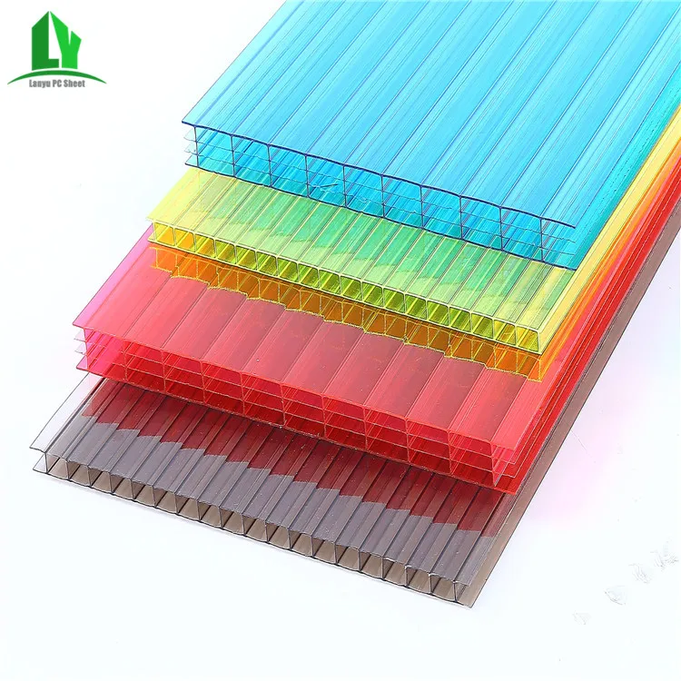 Hollow Four Wall Transparent Sheet Polycarbonate Greenhouse PC / Polycarbonate 10-year Solar Panel