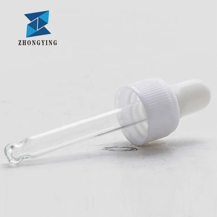 Zhongying 50ml serum medicine safety grade glass bottle dropper pipette