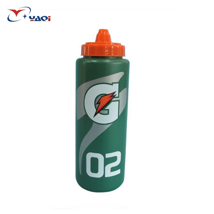 
1 liter plastic sports water bottle with transparent water line 