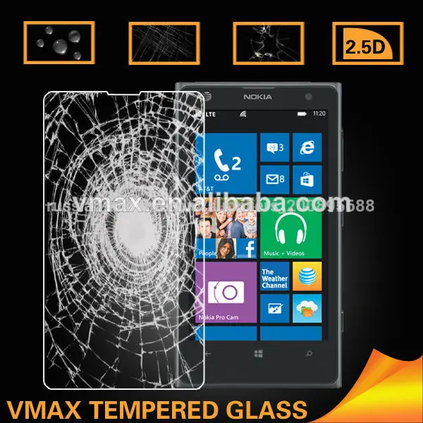 высокое качество гальванических закаленное стекло экрана протектор для nokia lumia 1020 цвет/odm службы( стекла shiled)