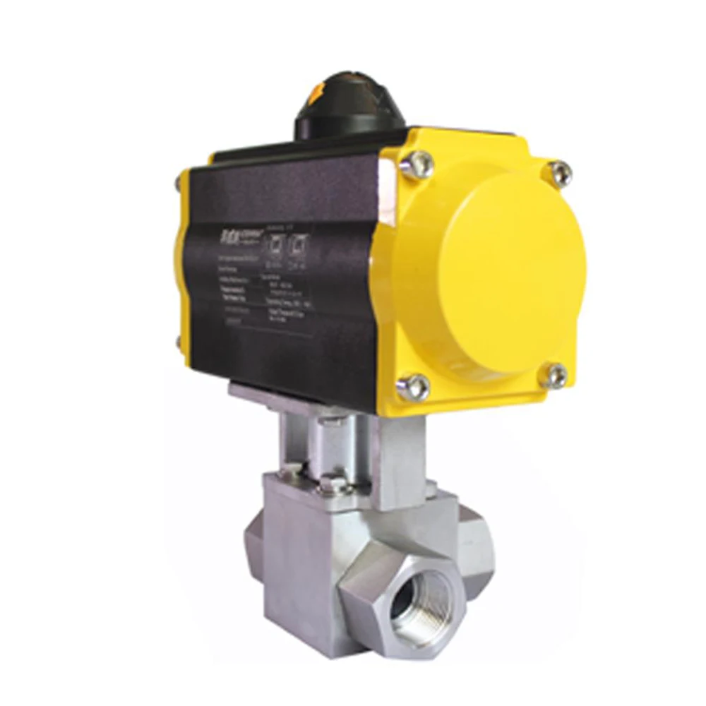 COVNA Pneumatic Operated 3000 / 5000 PSI High Pressure Stainless Steel Ball Valve