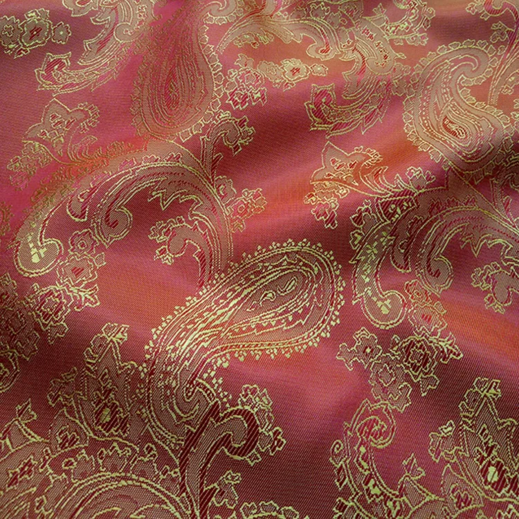 Низкая цена 100% полиэстер двухцветный Жаккард Пейсли кипер подкладки на складе Windy Пальтовая ткань