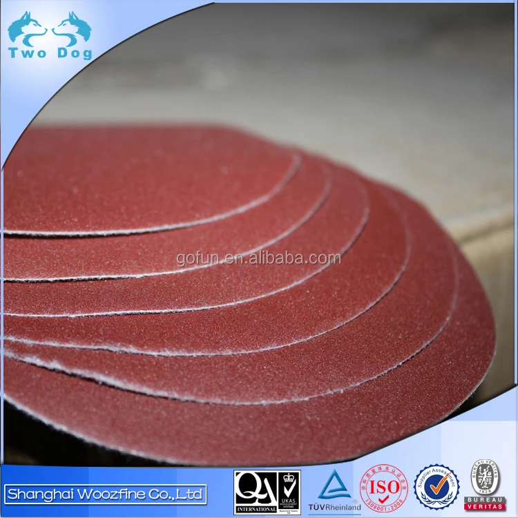 High Quality Aluminum Oxide Round Abrasive hook and loop backing Sanding Disc